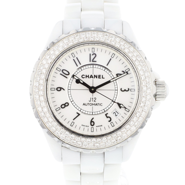 Chanel - J12 White Ceramique 38MM Diamonds Automatic
