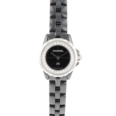 Chanel - J12-XS Black Ceramic Diamonds NEW