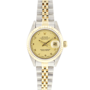 Rolex - Datejust 26 Steel Gold Jubilee Fluted Champagne Arabic Dial