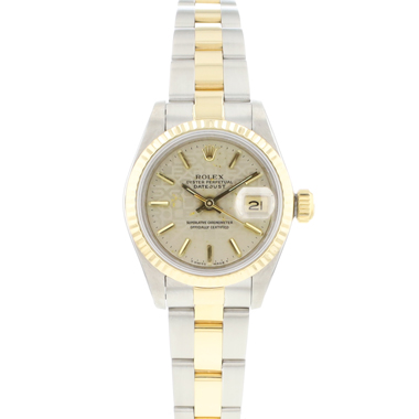 Rolex - Datejust 26 Steel Gold Oyster Fluted Grey Logo Dial