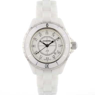Chanel - J12 White Ceramic 33MM Diamond Dial