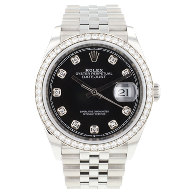 Rolex - Datejust 36 Black Diamond Dial Factory RBR